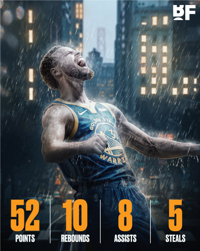 天神下凡！NBA卡位战库里12记三分狂轰52分10板8助5断力克灰熊，库里12记三分狂轰52分10板8助5断
