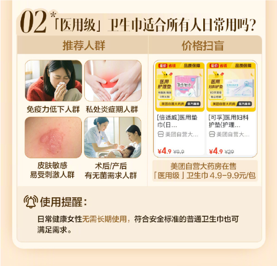 美团买药公布卫生巾安全标准，卫生巾安全标准，哪些卫生巾安全